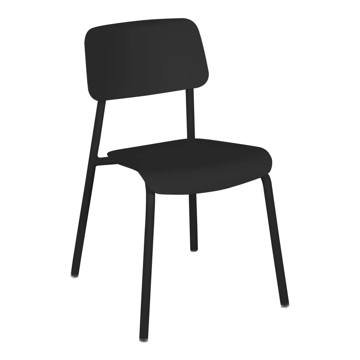 Stapelbarer Stuhl Studie - Schwarz - Aluminium - Designer Tristan Lohner de Fermob – photo du produit