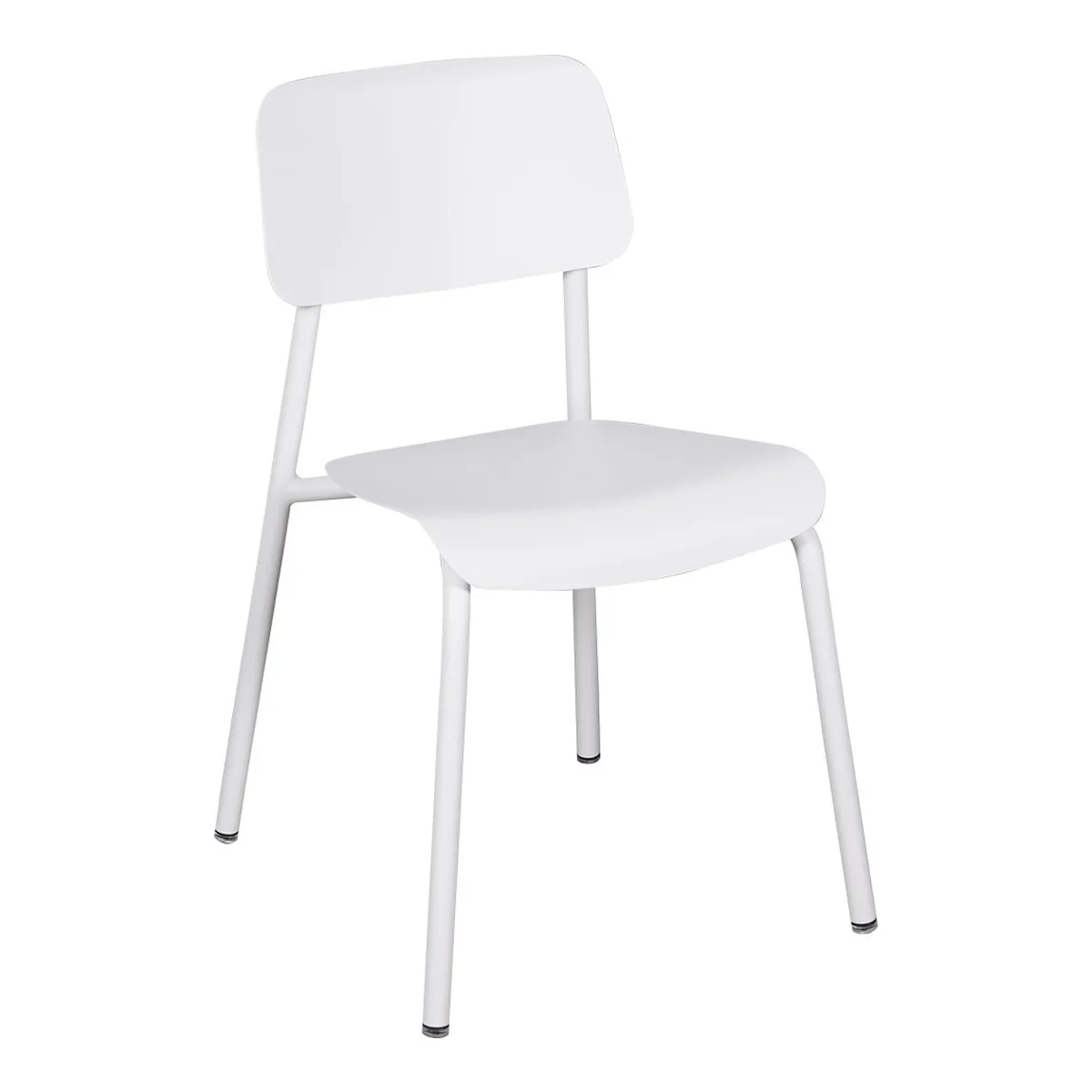 Stapelbarer Stuhl Studie - Weiß - Aluminium - Designer Tristan Lohner von Fermob – Produktfoto
