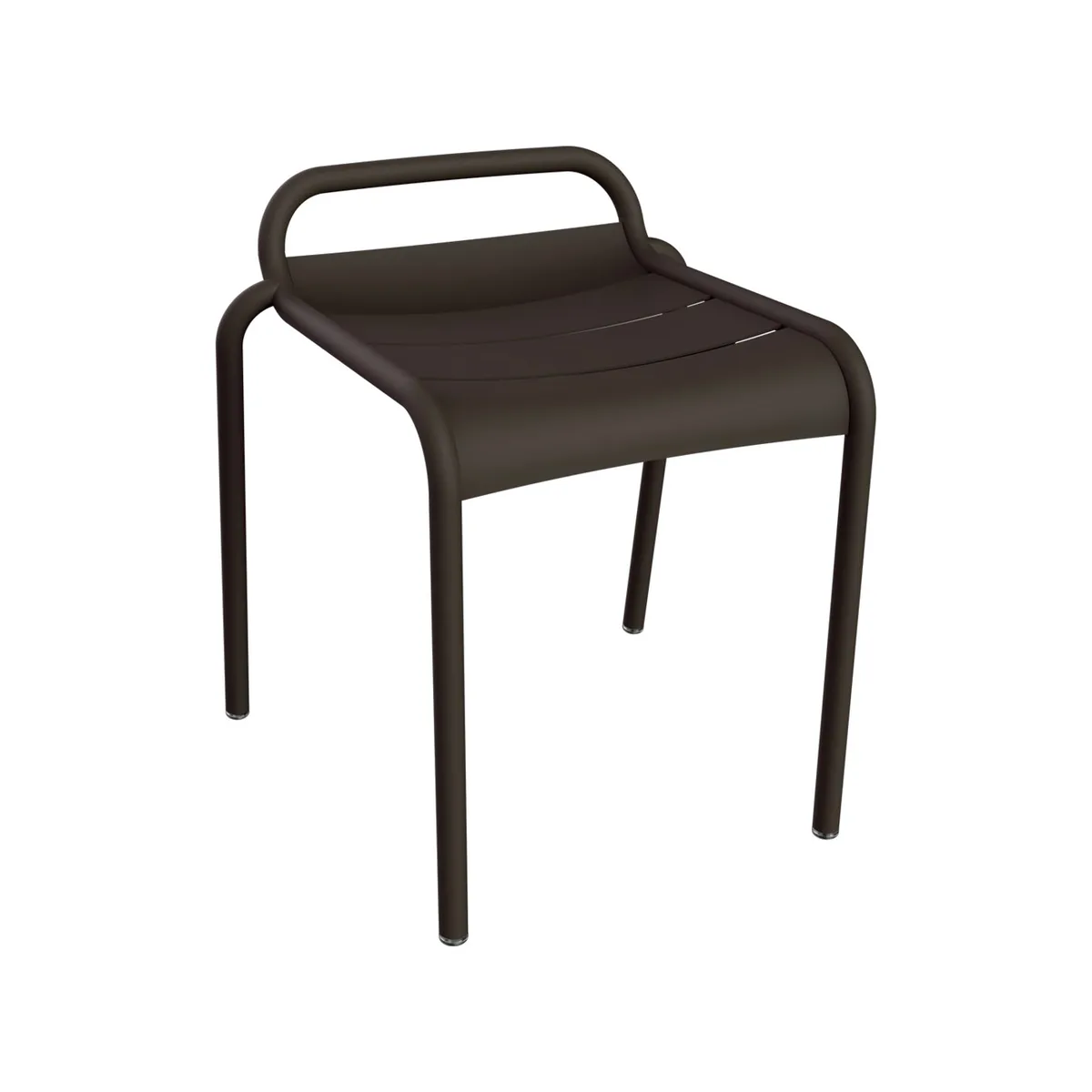 Stappelbarer Hocker Luxembourg - Braun - bemaltes Aluminium - Designer Frédéric Sofia van Fermob – productfoto