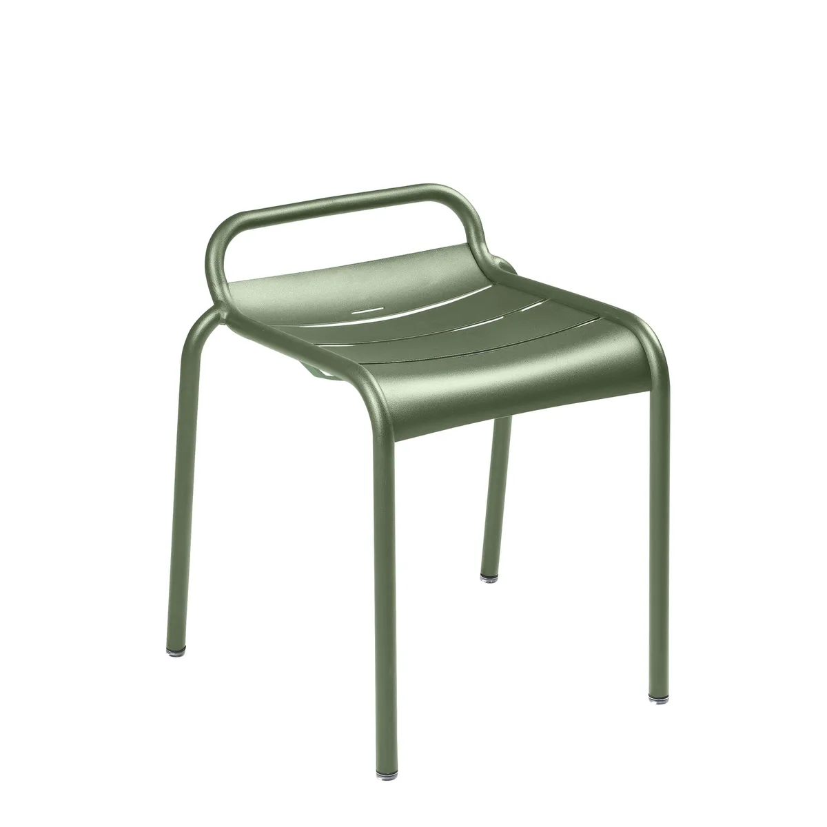Stappelbarer Hocker Luxembourg - Grün - bemaltes Aluminium - Designer Frédéric Sofia von Fermob – Produktfoto