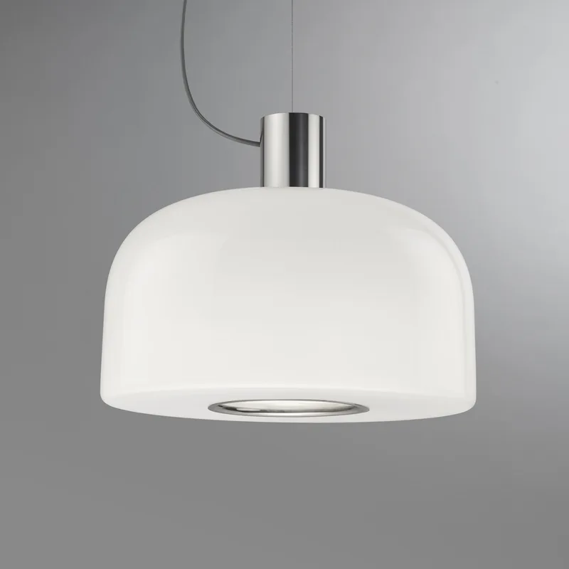 Bellhop Glas S2 Hanglamp Bright Aluminium - Flos Bellhop Glass S2 - Woonkamer - 1 lamp von FLOS – Produktfoto