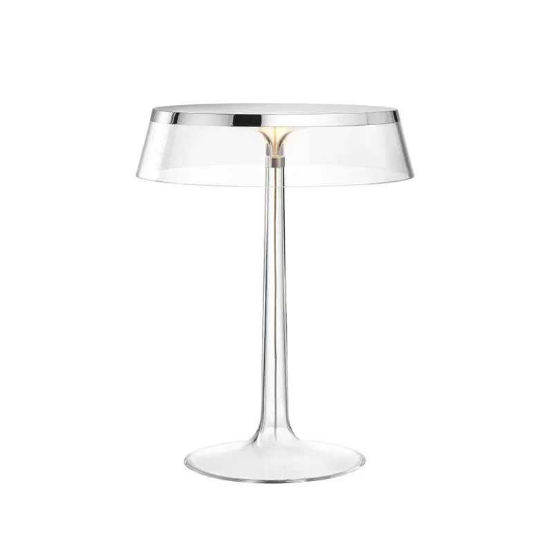 Bon Jour T Tischleuchte Chrome-transparent Lampenschirm van FLOS – productfoto