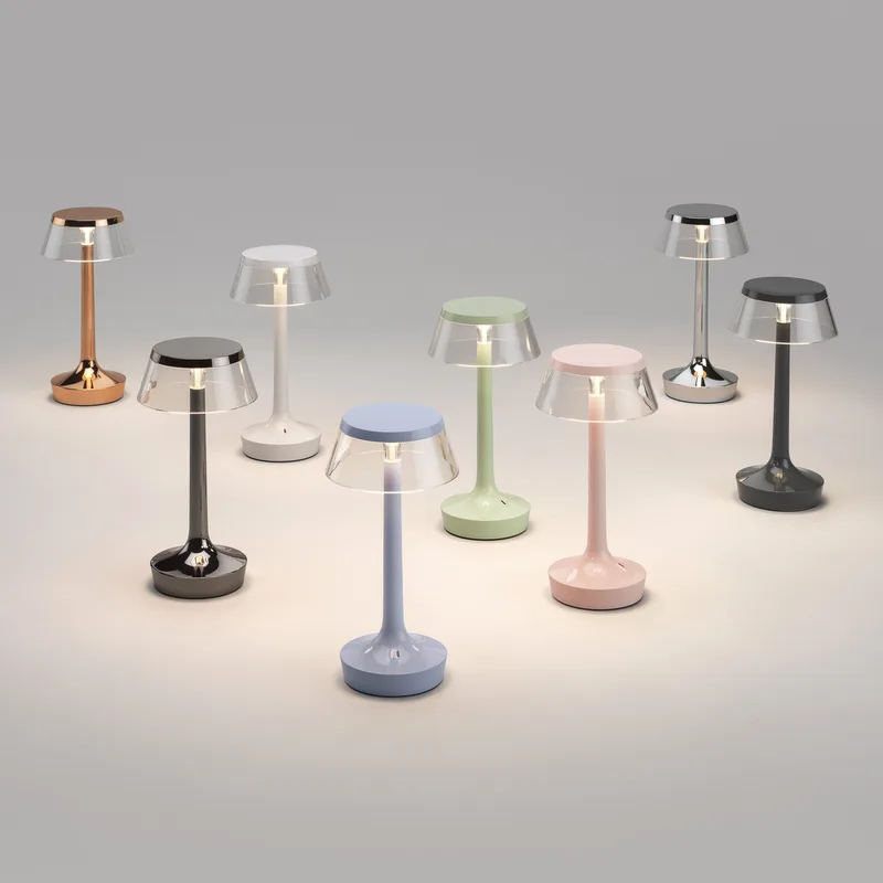 Bon Jour Unplugged Taffellamp Fresh Mint - Flos - Gang / Hal - Designer - Kunststof - Met lampenkap von FLOS – Produktfoto
