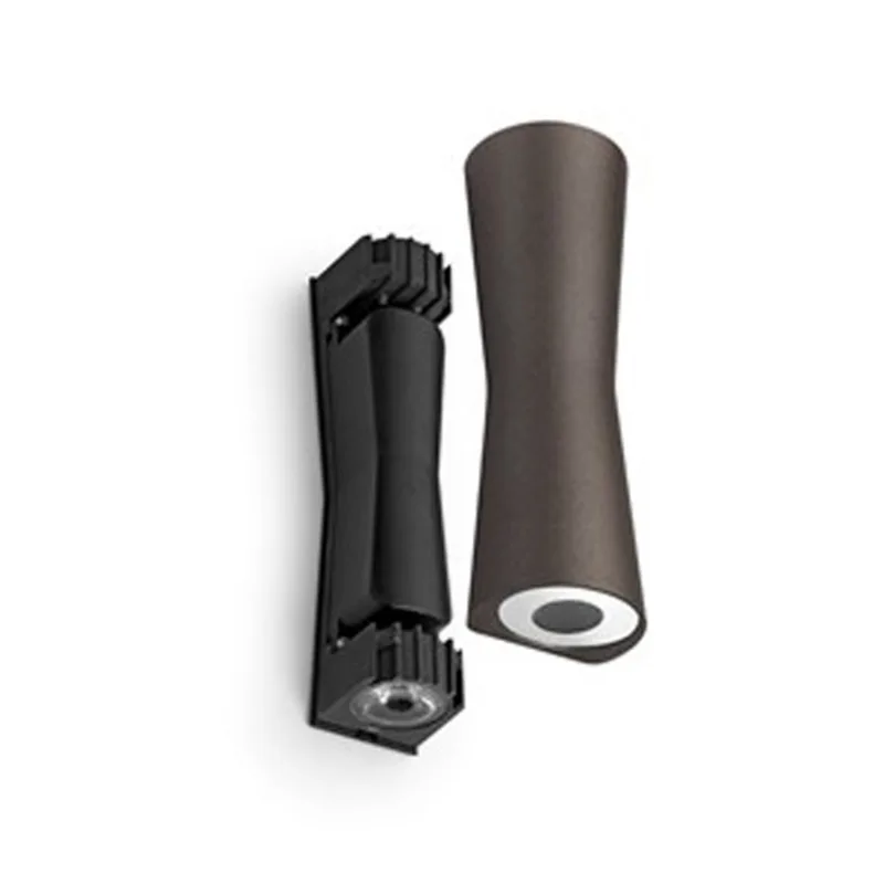 Clessidra 20°+20° Buiten Wandlamp Donker Bruin - Flos - Terras - Metaal von FLOS – Produktfoto