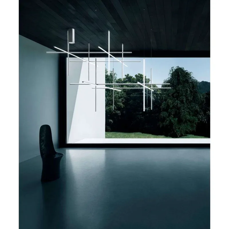 Coordinates S4 Hanglamp Moon Grey - Flos - Woonkamer - Aluminium von FLOS – Produktfoto