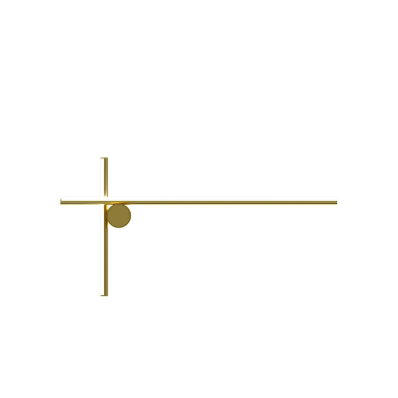 Coordinates W2 Wandlamp Golden - Flos - Gang / Hal - Designer - Metaal von FLOS – Produktfoto
