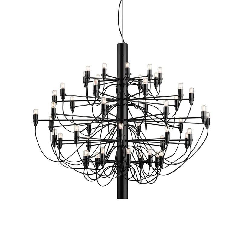 Flos 2097 Sarfatti Kronleuchter LED Mattschwarz 50 Lampen von Flos – Produktfoto