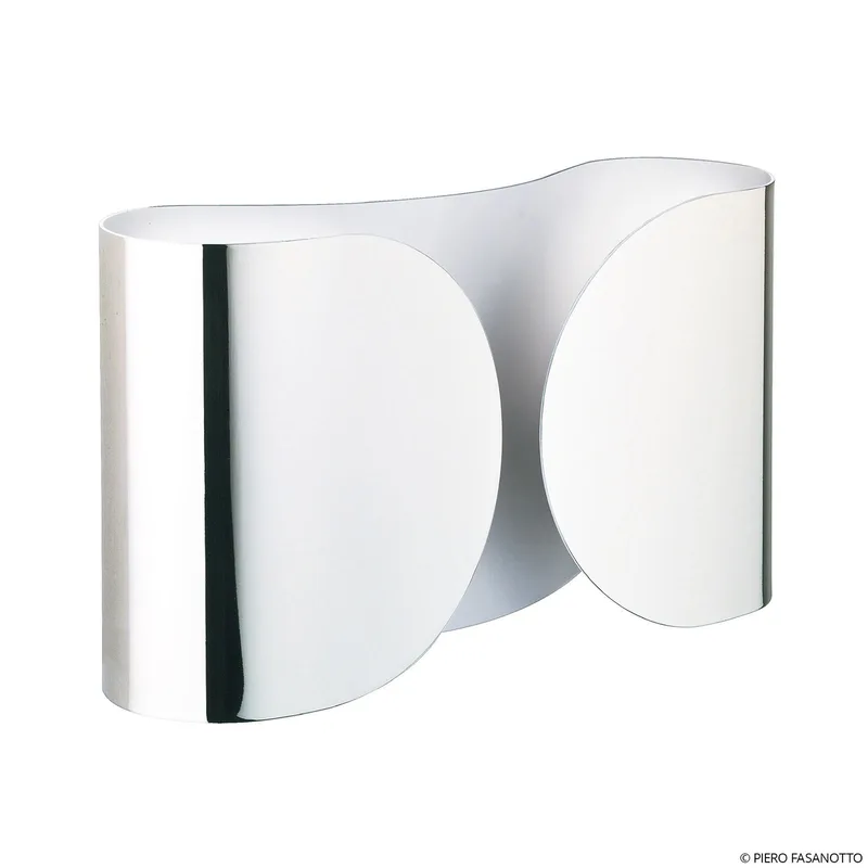 Foglio wandlamp Chrome - FLOS - Woonkamer - Designer - Metaal - Hoekig von FLOS – Produktfoto