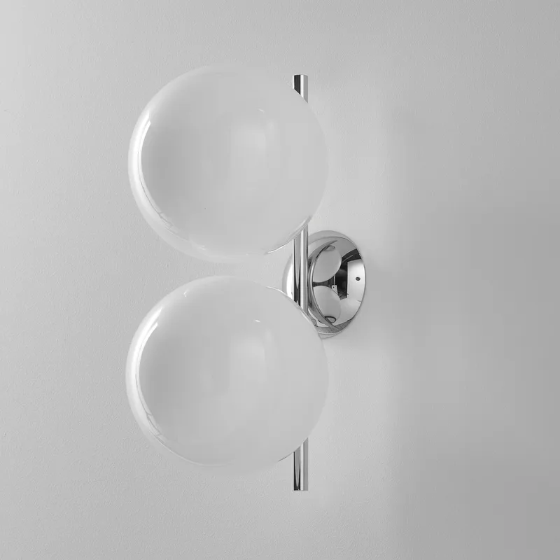 IC C/W1 dubbele plafondlamp/wandlamp chroom - FLOS IC C/W1 Double - Woonkamer - Designer - Glas - Bol by FLOS – product photo