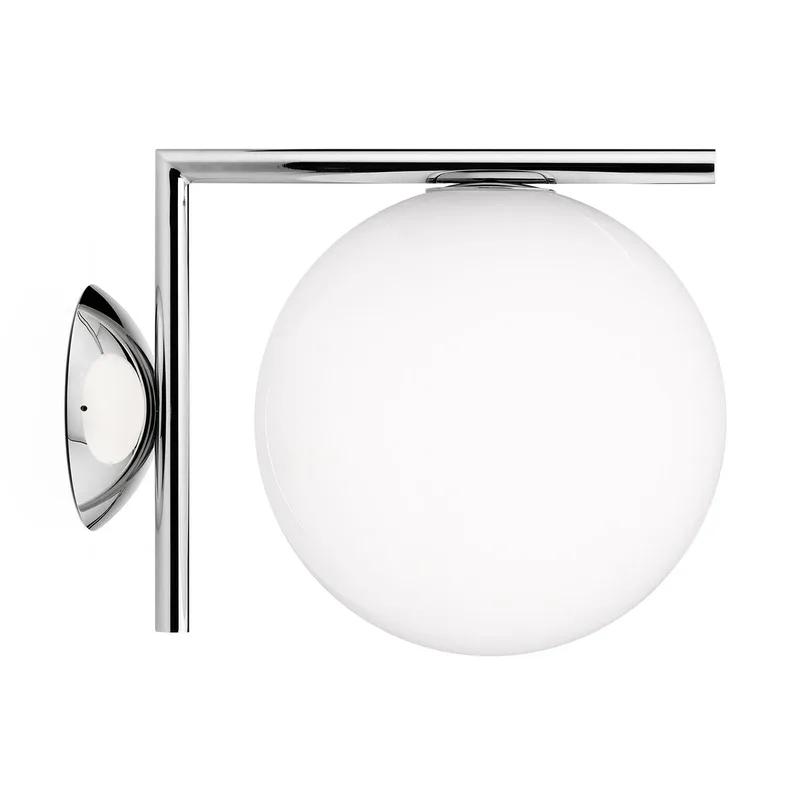 IC C/W1 wandlamp/plafondlamp Chroom - FLOS - Woonkamer - Designer - Metaal - Bol von FLOS – Produktfoto