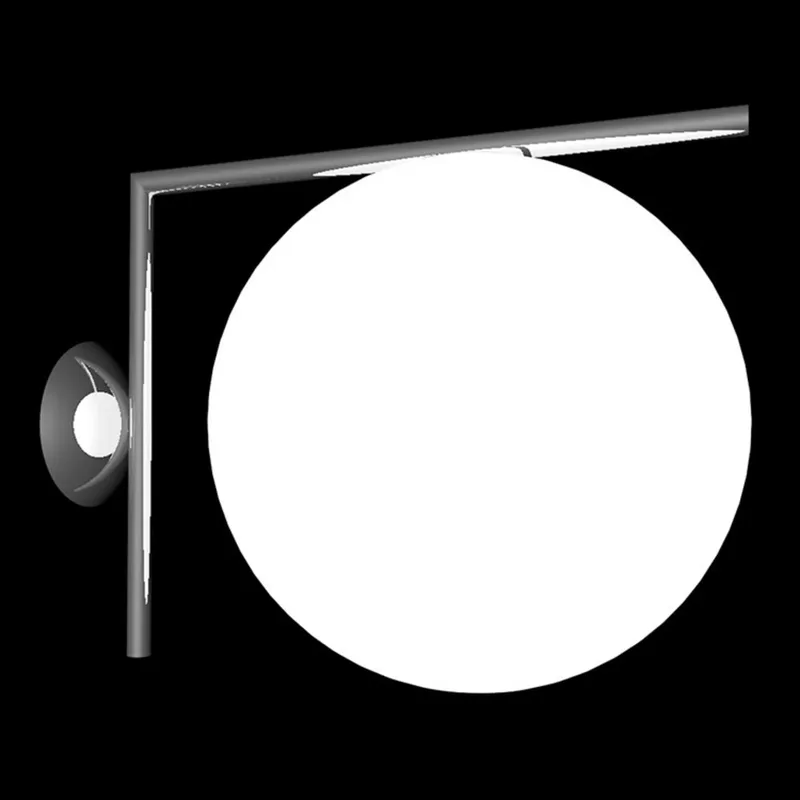 IC C/W2 plafondlamp/wandlamp mat zwart - FLOS - Woonkamer - Designer - Glas - Bol von FLOS – Produktfoto
