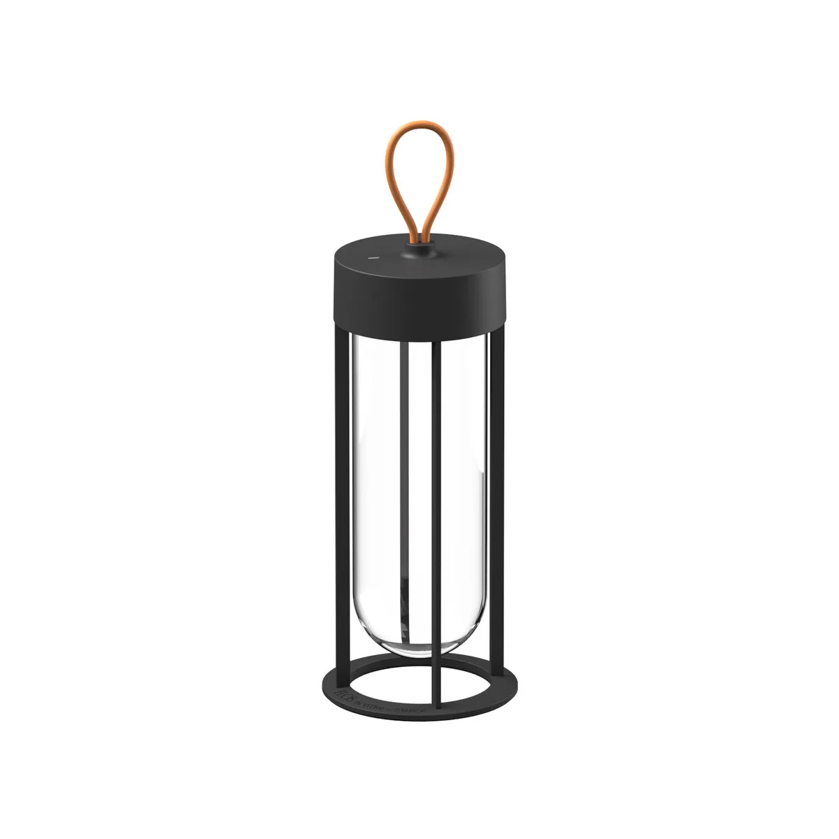 Kabellose, wiederaufladbare Außenlampe In Vitro - Schwarz - Borosilikatglas - Designer Philippe Starck de Flos – photo du produit
