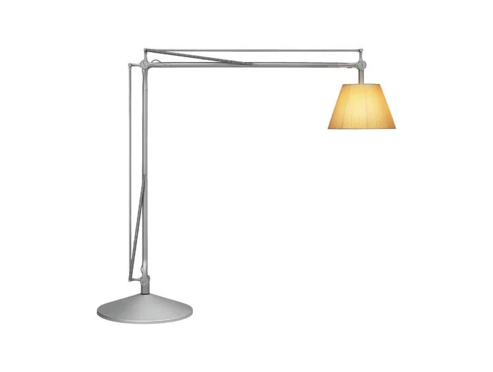 Lampadaire arc Superarchimoon - Gris - Tissu - Designer Philippe Starck von Flos – Produktfoto