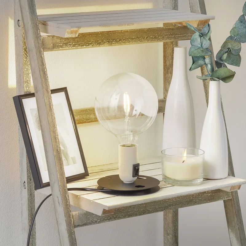 Lampadina tafellamp wit/zwart - FLOS - Woonkamer - Designer - Metaal von FLOS – Produktfoto