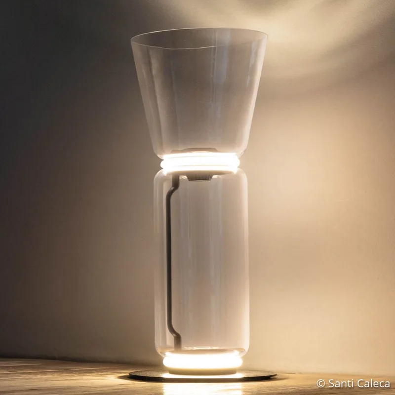 Noctambule F1 vloerlamp High Cylinder & Cone - FLOS - Woonkamer - Designer - Glas - Meerdere lampen by FLOS – product photo