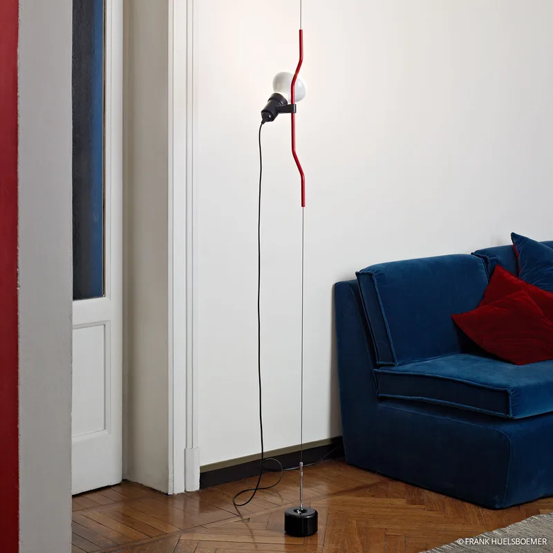 Parentesi hanglamp rood zonder dimmer - FLOS - Woonkamer - Designer - Metaal - 1 lamp von FLOS – Produktfoto