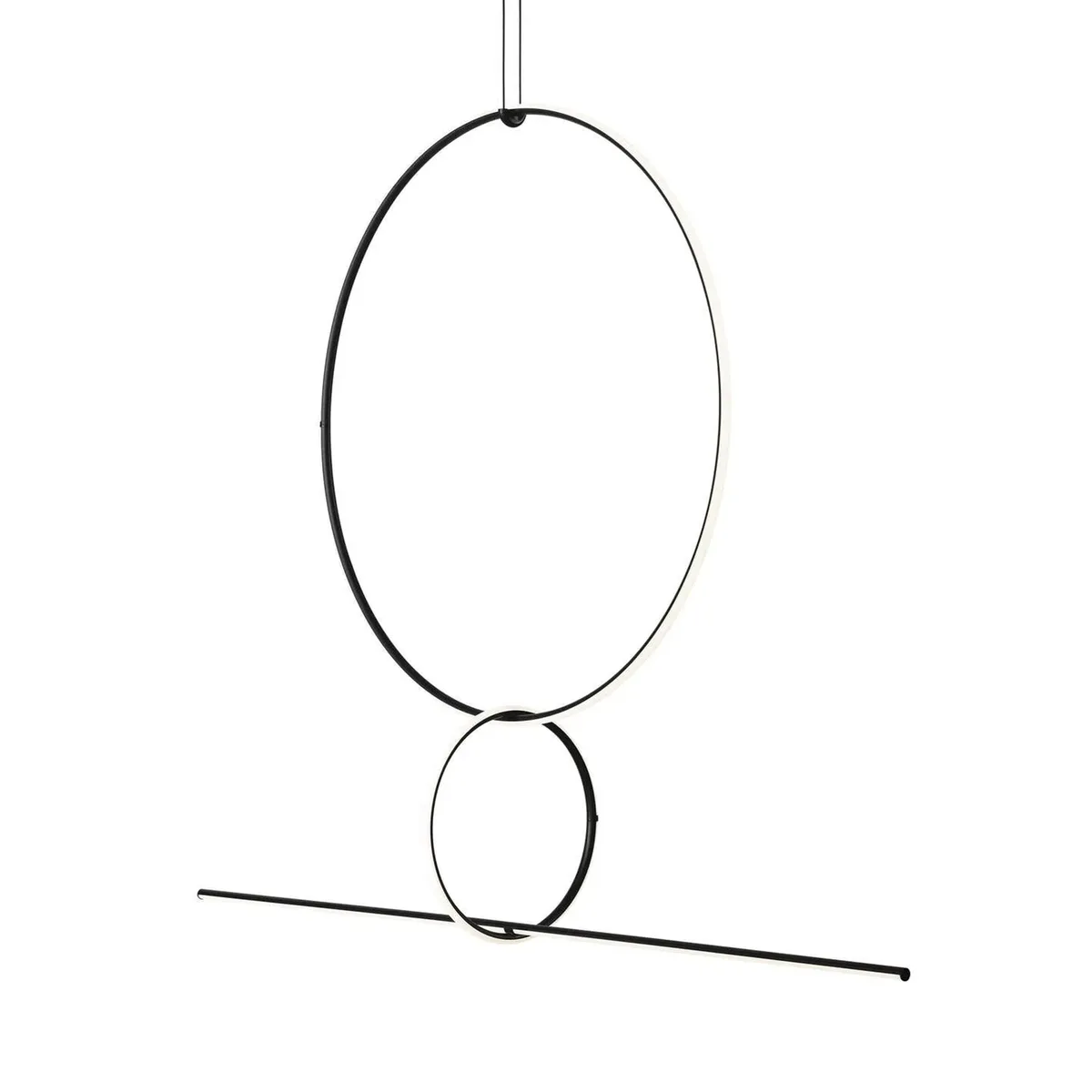 Pendelleuchte Arrangements - Schwarz - bemaltes Aluminium - Designer Michael Anastassiades van Flos – productfoto