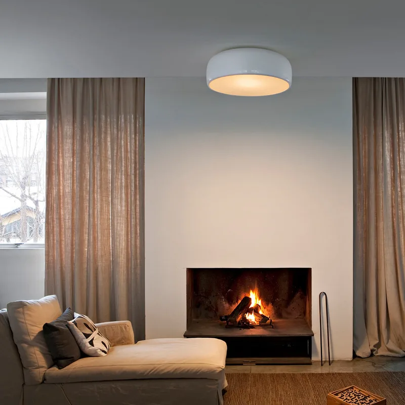 Smithfield C Pro Plafondlamp Wit - Flos - Woonkamer - Designer - Metaal - Rond von FLOS – Produktfoto