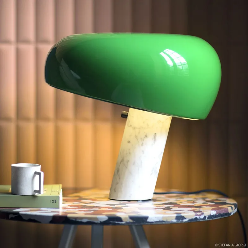 Snoopy Tafellamp Groen - Flos - Woonkamer - Designer - Steen - Met lampenkap by FLOS – product photo