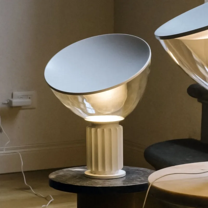 Taccia LED Taffellamp Small White - Flos Taccia small - Woonkamer - Designer - Metaal - 1 lamp by FLOS – product photo