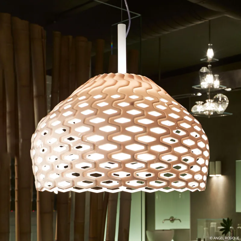 Tatou S2 hanglamp wit - FLOS - Woonkamer - Designer - Kunststof - 1 lamp de FLOS – photo du produit