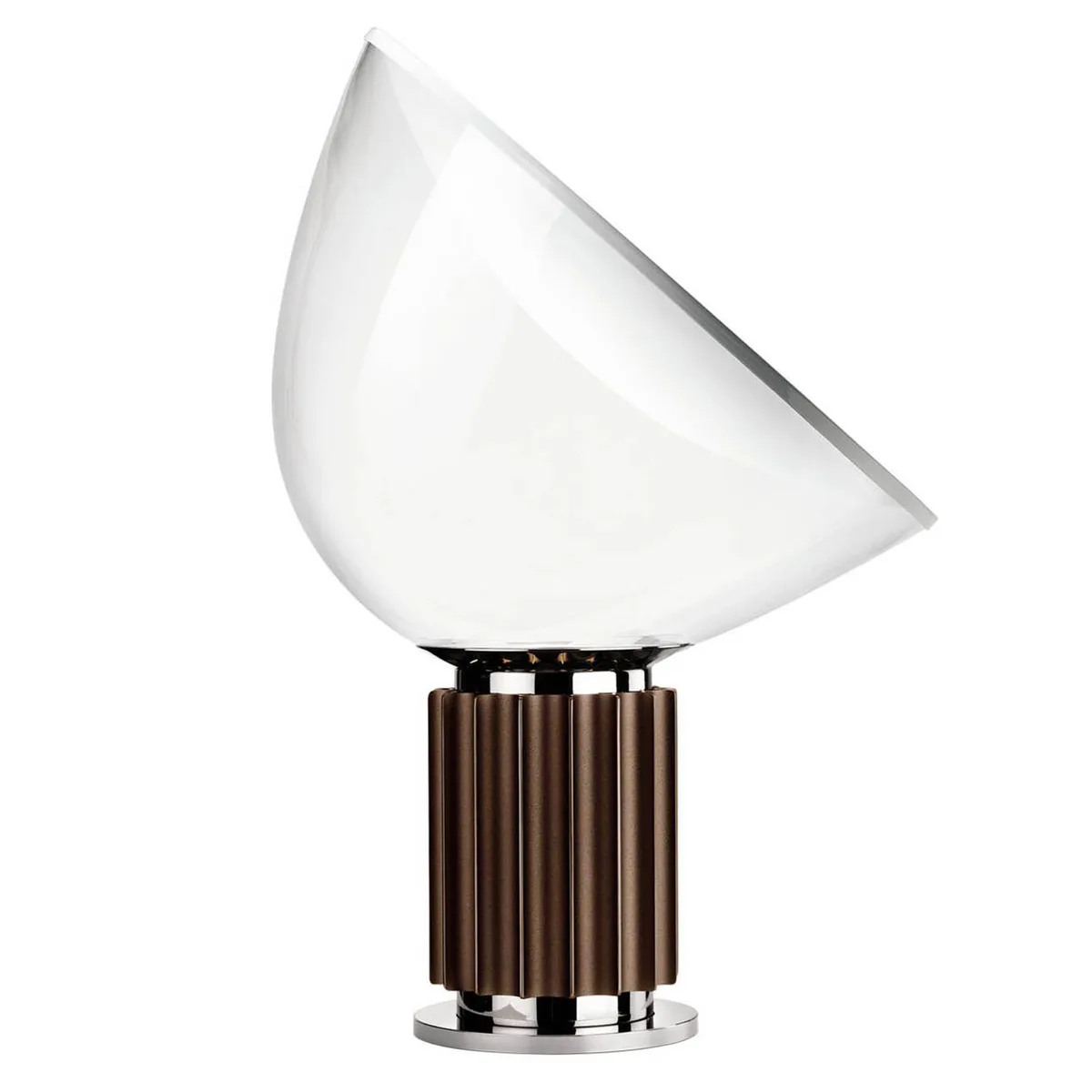 Tischleuchte Taccia - Braun - mundgeblasenes Glas - Designer Pier Giacomo Castiglioni von Flos – Produktfoto