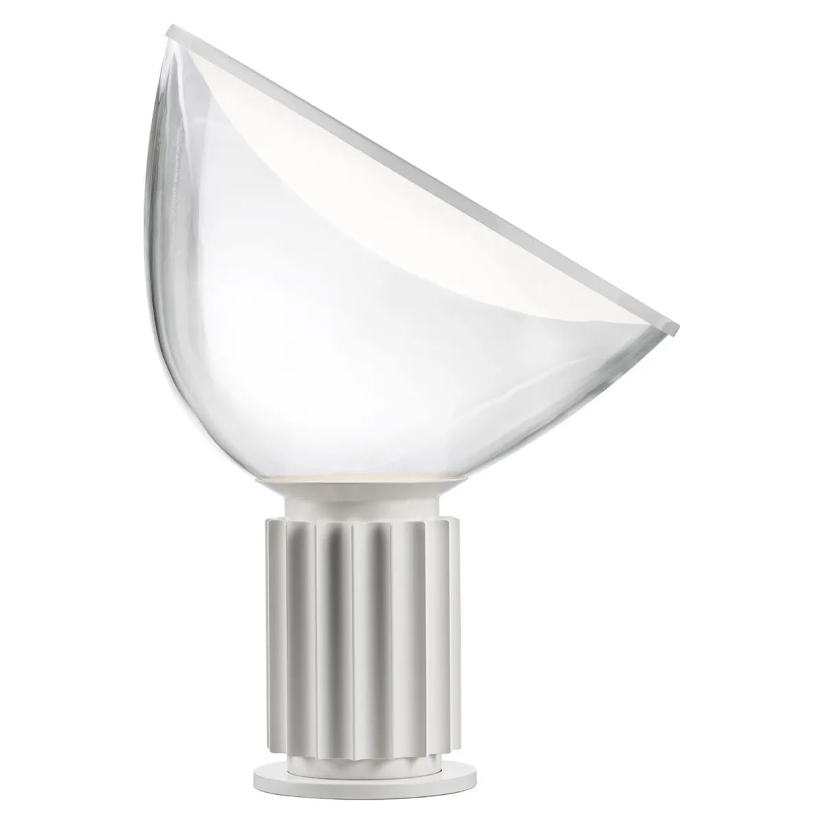 Tischleuchte Taccia - Weiß - geblasenes Glas - Designer Pier Giacomo Castiglioni von Flos – Produktfoto