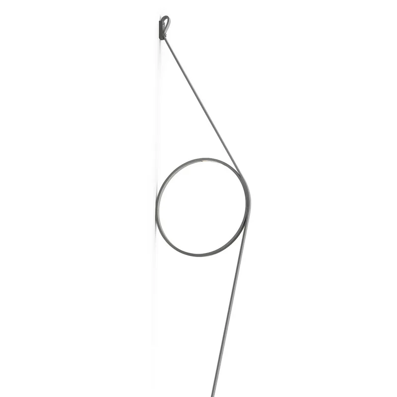 Wirering wandlamp grijs/grijs - FLOS Wirering Grau - Woonkamer - Designer - Metaal - 1 lamp van FLOS – productfoto