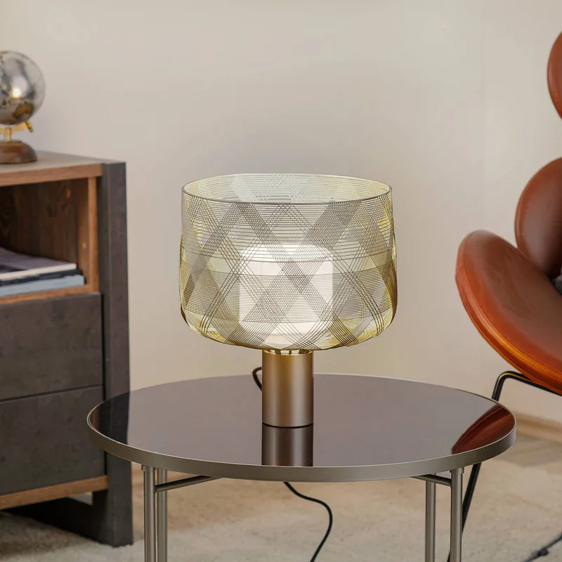 Antenna M bordlampe 29 cm, metalgrå fra Forestier i Metallic grijs – produktbillede