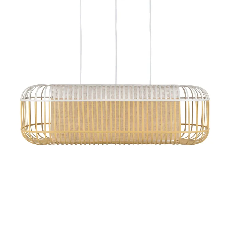 Bamboe oval L hanger Naturel wit by Forestier in Natural, White – product photo
