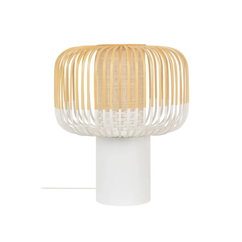 Bamboo L tafellamp, wit, hoogte 40 cm, E27 by Forestier – product photo