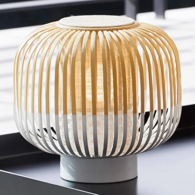 Bamboo Light S tafellamp 24 cm von Forestier in Weiß – Produktfoto
