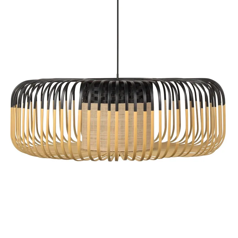 Bamboo Light XL hanglamp 60 cm de Forestier en Noir – photo du produit