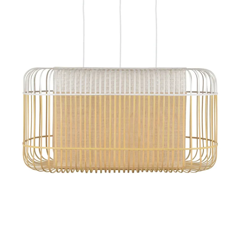 Bamboo oval XL hanger Naturel wit de Forestier en Naturel, Blanc – photo du produit
