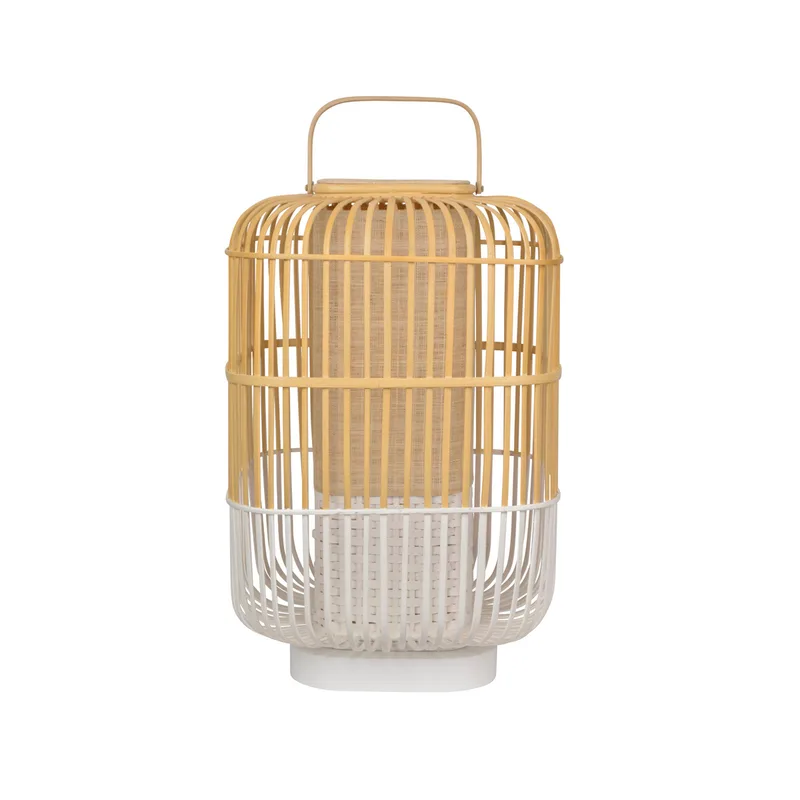 Bamboo Square L tafellamp, wit, hoogte 65,5 cm by Forestier – product photo