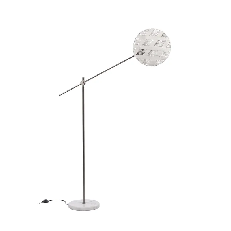 Chanpen M vloerlamp, ijzer/wit, H 170 cm de Forestier – photo du produit