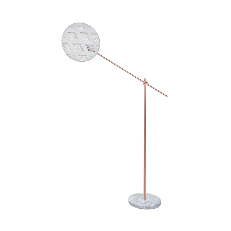 Chanpen M vloerlamp, koper/wit, H 170 cm van Forestier – productfoto