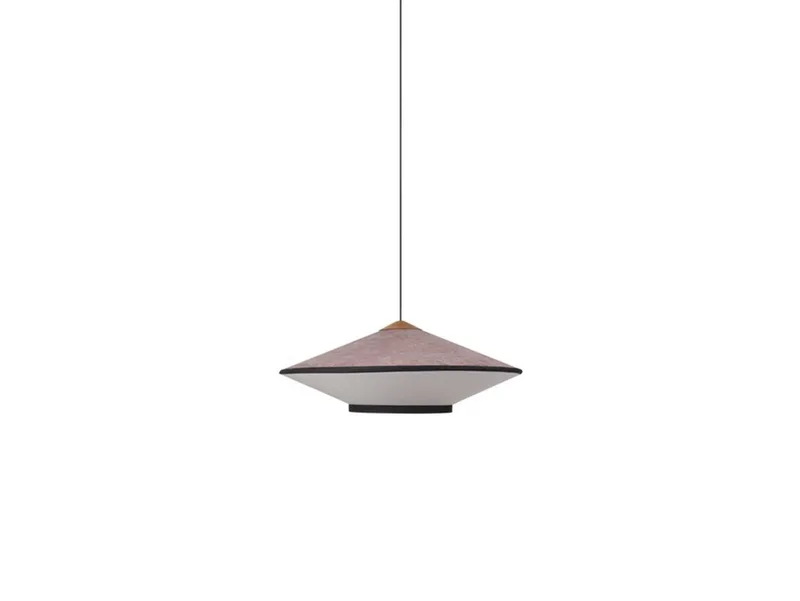 Cymbal hanglamp M, poederroze, Ø 70 cm, E27 von Forestier – Produktfoto