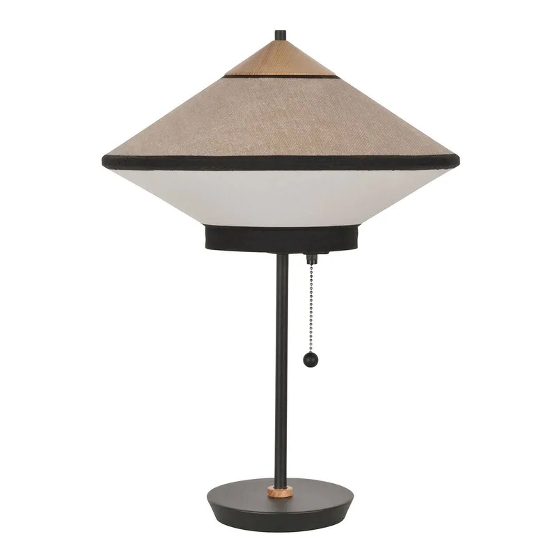 Cymbal S tafellamp, natuur van Forestier in Beige, Wit, Zwart – productfoto