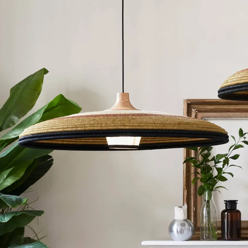 Grass hanglamp L, groen van Forestier in Groen, Bruin, Beige – productfoto