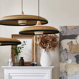 Grass hanglamp M, groen van Forestier in Groen, Bruin, Beige – productfoto 2 van 4