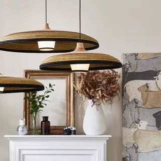 Grass hanglamp M, groen van Forestier in Groen, Bruin, Beige – productfoto 4 van 4