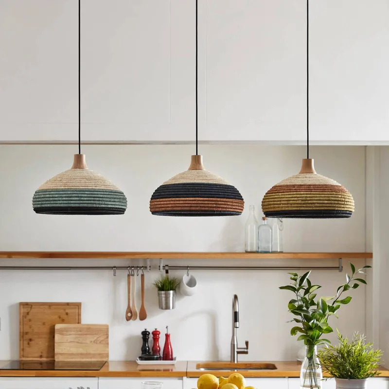 Grass hanglamp S, blauw by Forestier in Blue, Beige – product photo 4 of 5