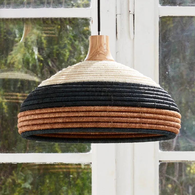 Grass hänglampa S, brun von Forestier in Braun, Schwarz, Beige – Produktfoto