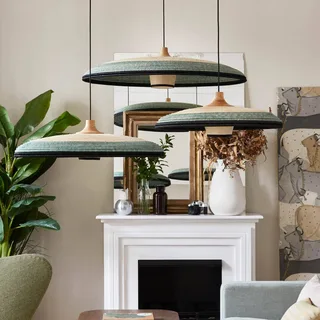 Grass hanglamp XL, blauw de Forestier en Bleu, Beige – photo du produit 1 sur 2