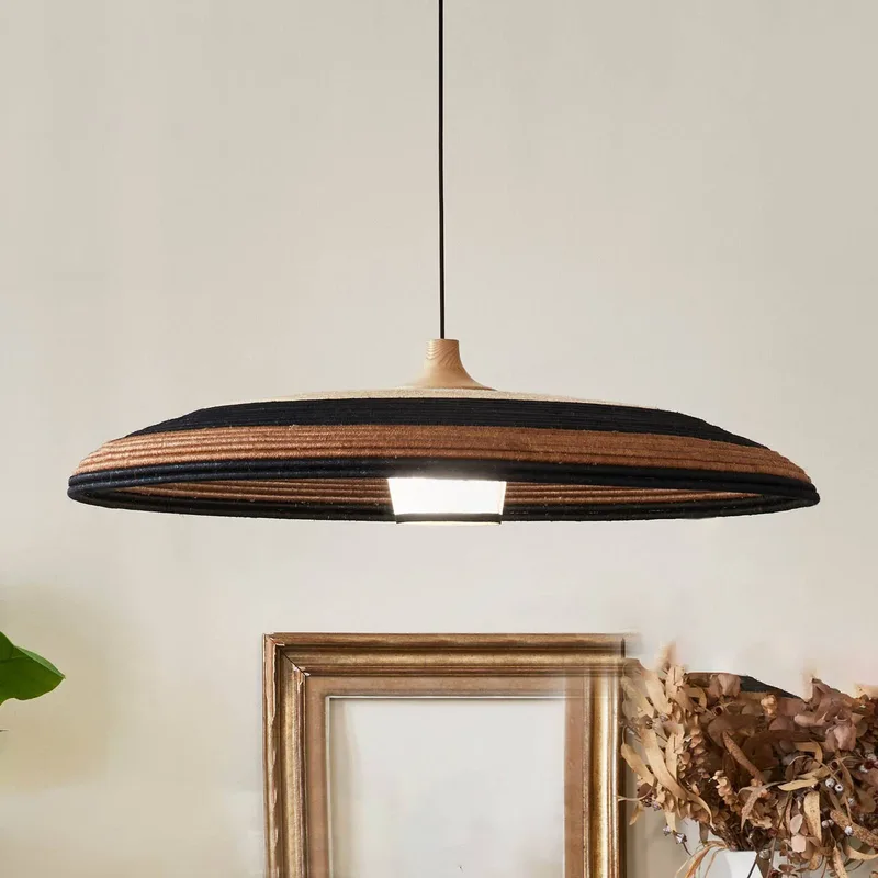 Grass hanglamp XL, bruin by Forestier in Brown, Black, Beige – product photo