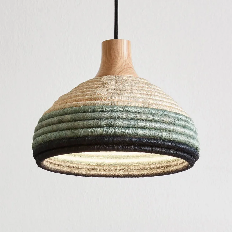 Grass hanglamp XS, blauw van Forestier in Blauw, Beige – productfoto