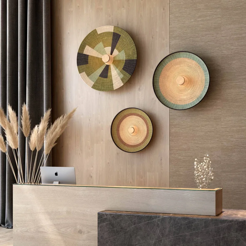 Grass L wandlamp, blauw by Forestier in Blue, Beige – product photo