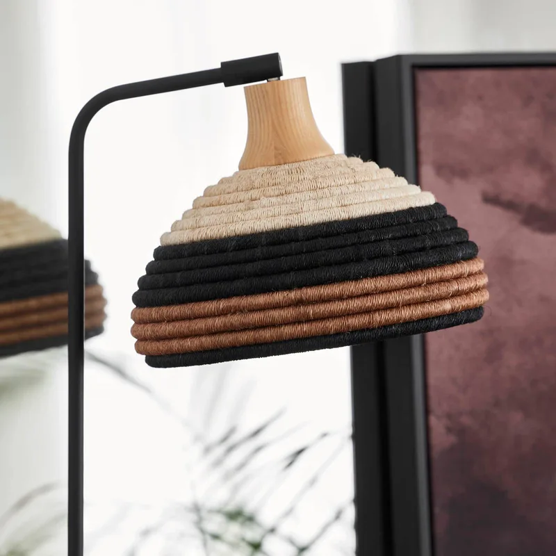 Grass tafellamp, bruin de Forestier en Marron, Beige, Hout licht – photo du produit 2 sur 5