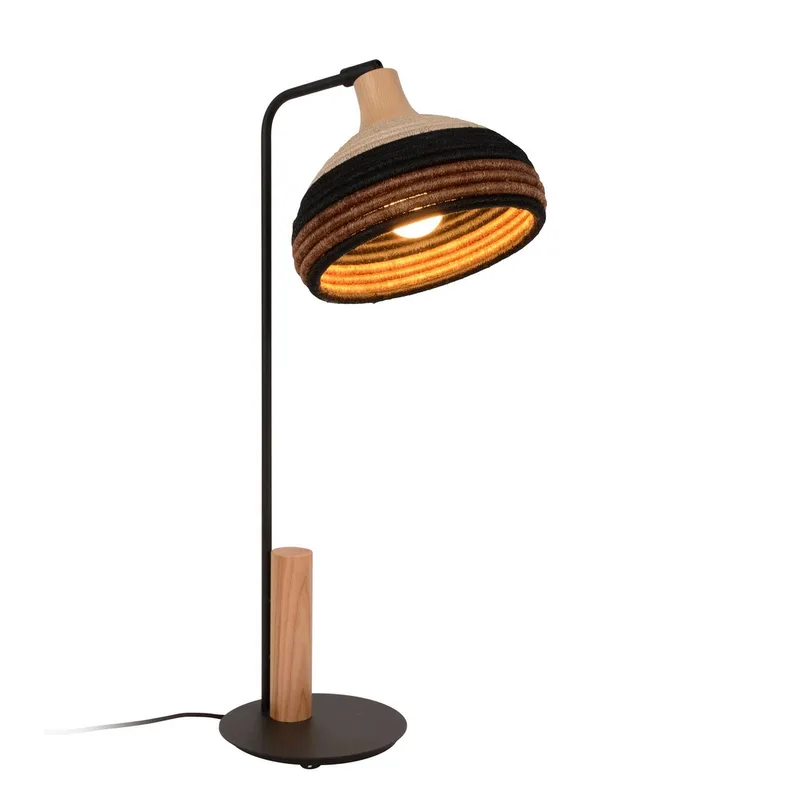 Grass tafellamp, bruin de Forestier en Marron, Beige, Hout licht – photo du produit 5 sur 5